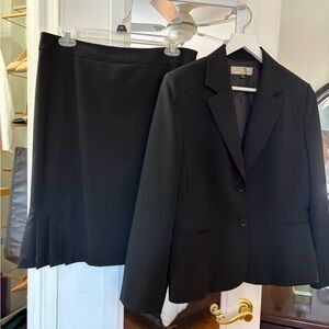 Classic Black Blazer and Skirt Set